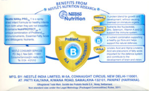 Nestle Nan formula in India  December 2011