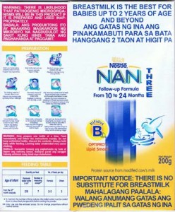 Nestle Nan label Philippines 2012