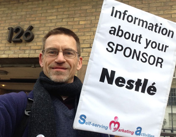 Protest at Nestle study day 20 November 2014