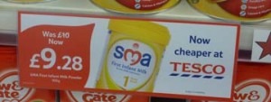 Tesco promotion of Nestle SMA infant formula
