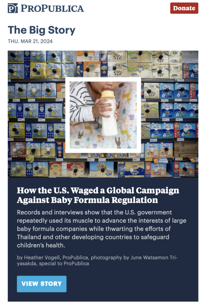 How the U.S Wages a Global Campaign Against Baby Formula Regulations