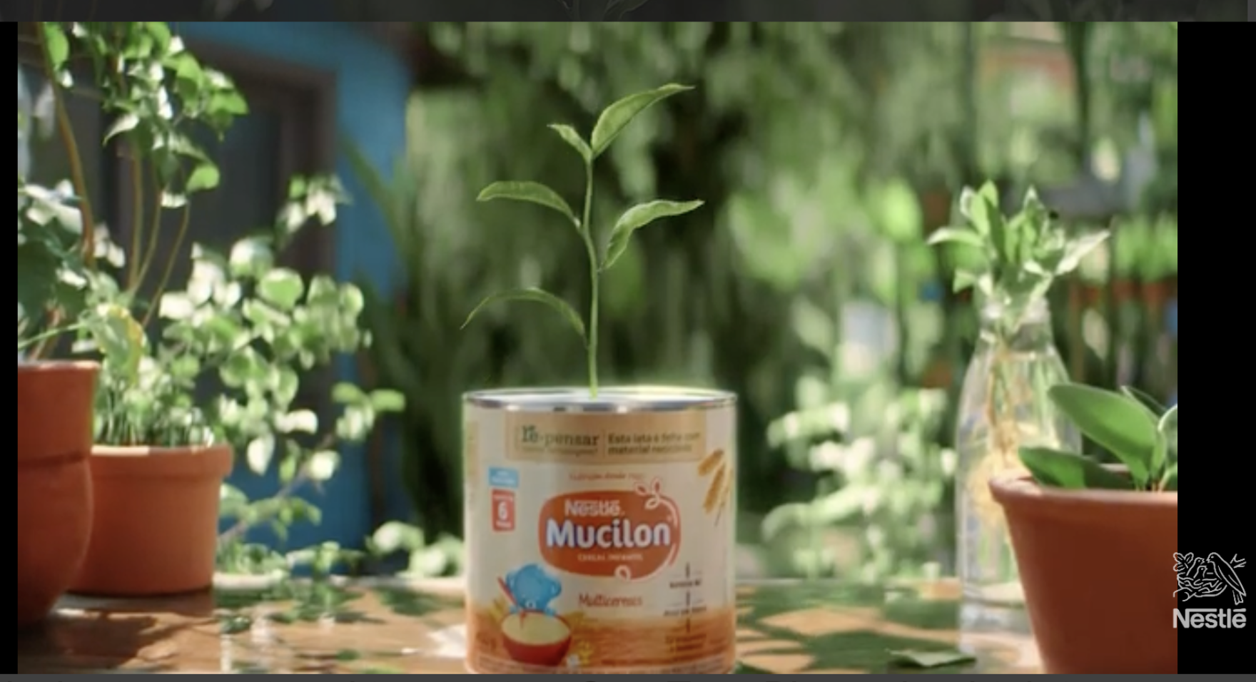 Greenwashing promotion for Nestlé baby food. Idealising claims like this should be banned along with health and nutrition claims.