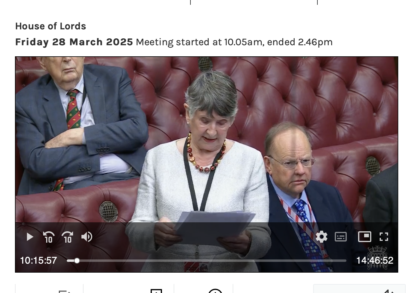Baroness Walmsley, Chair of the Comittee led the debate.