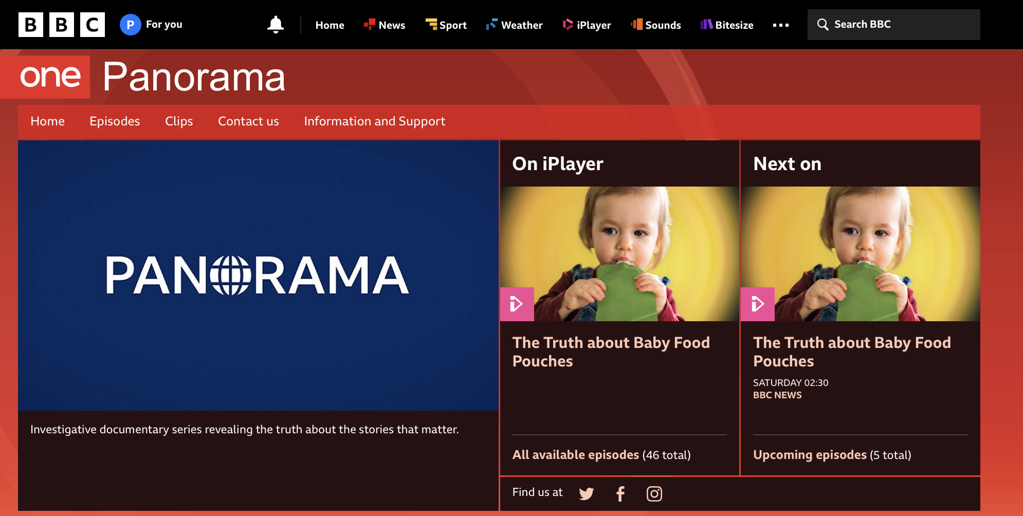 BBC expose on Baby Food Pouches